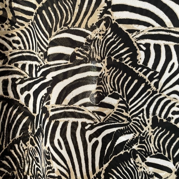 Alfani women’s long adjustable sleeves black and white zebra print size 12 - Picture 3 of 6